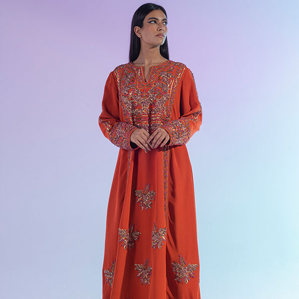Najdi dress made of velvet material, hand embroidery - Art of Heritage